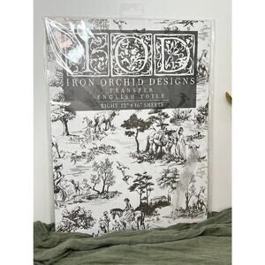 ENGLISH TOILE - IOD Transfer Pad - Eight 12"x16" Sheets - Brand New